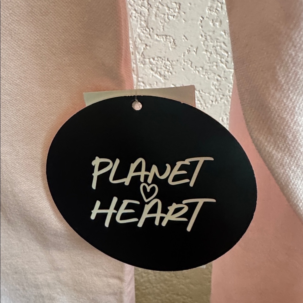 Planet Heart Women's Size Large Long Sleeve Boatneck Top - Light Pink NWT Casual - Picture 5 of 5